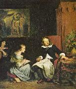 Eugene Delacroix Milton diktiert seinen Tochtern das France oil painting artist